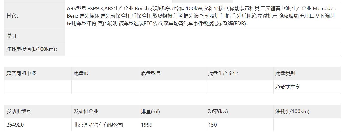 你要的2.0T新C级来了，全新奔驰C350 eL插电混动版申报信息曝光