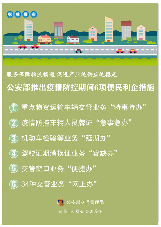 公安部：机动车检验、驾驶证换证统一延长3个月办理期限