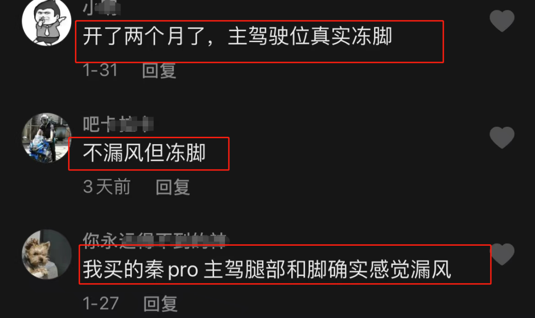 比亚迪的新车竟冻腿？车主说受不了...