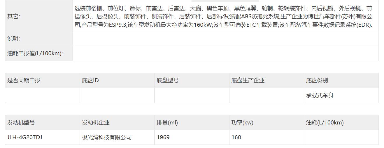 你所没有见过的全新设计语言，吉利星耀申报信息曝光