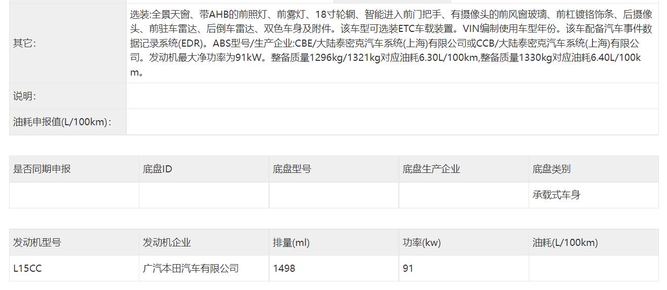 与东本兄弟采用不同外观细节，全新一代广汽本田缤智申报信息曝光