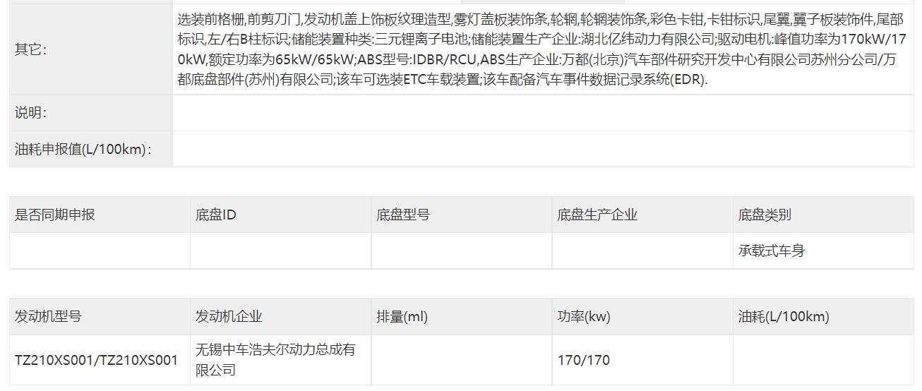 前期主推纯电动版，哪吒S申报信息曝光