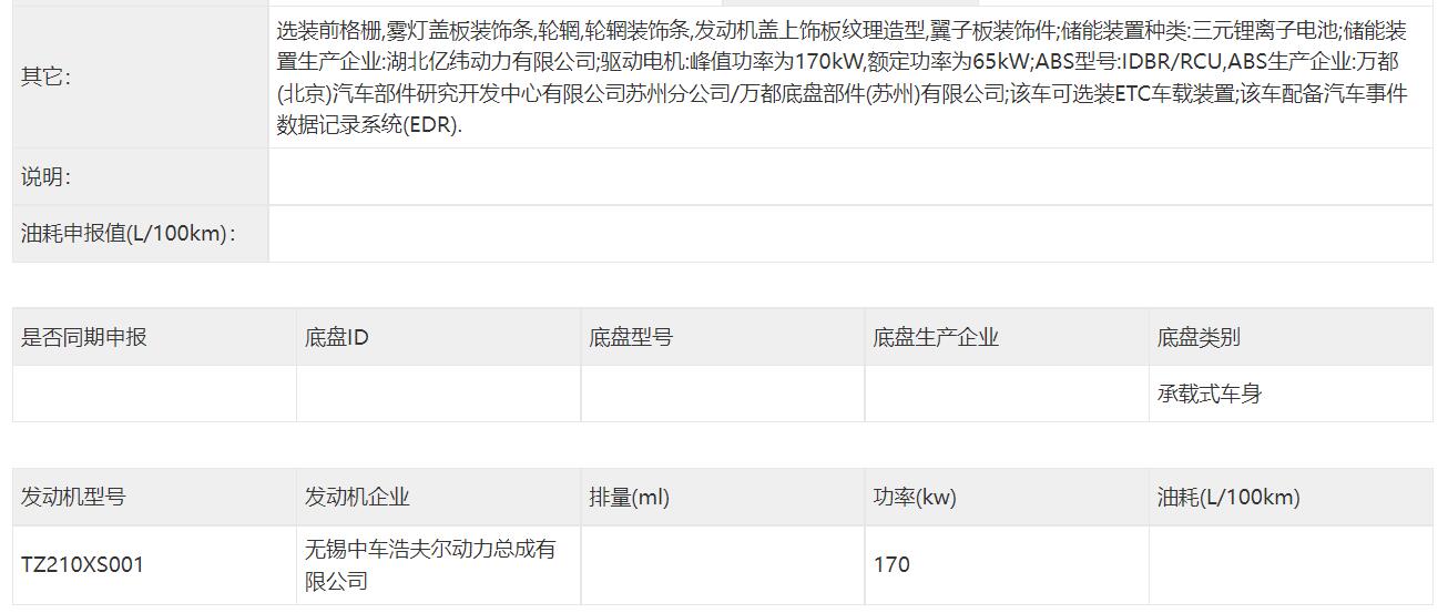 前期主推纯电动版，哪吒S申报信息曝光