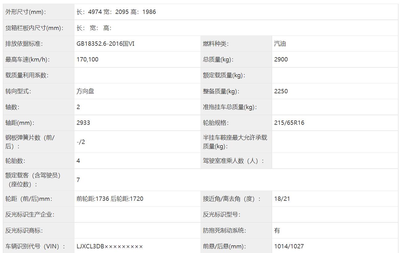 采用全新家族风格前脸，新款江铃福特途睿欧申报信息曝光